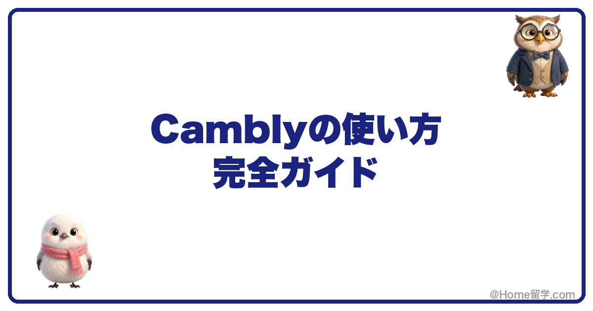 Camblyの使い方 完全ガイド